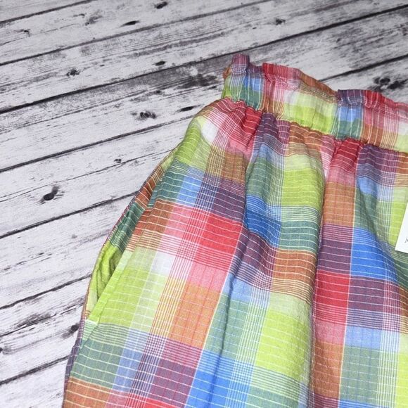 Johnny Was Delacey Plaid Paperbag Shorts - Picture 3 of 10